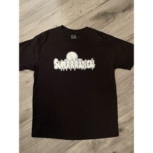 Superrradical Casper T-Shirt Mens Large Black Logo‎ Ghost Cartoon Graphic